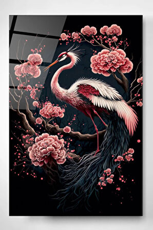 Clove And Bird Cam Tablo, Dekoratif Cam Tablo