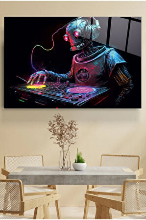 Dj Robot Cam Tablo, Dekoratif Cam Tablo