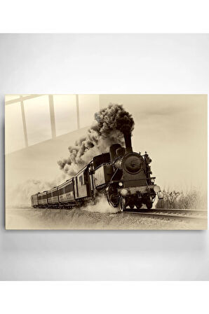 Kara Tren Cam Tablo, Dekoratif Cam Tablo