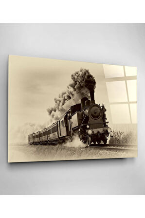 Kara Tren Cam Tablo, Dekoratif Cam Tablo