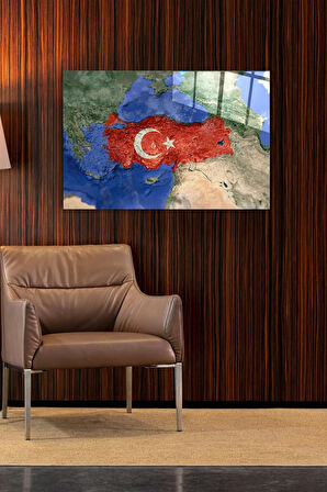 Türk Bayrağı Cam Tablo, Dekoratif Cam Tablo