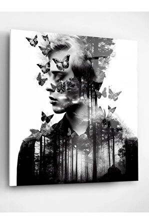 Butterfly Art Cam Tablo, Dekoratif Cam Tablo