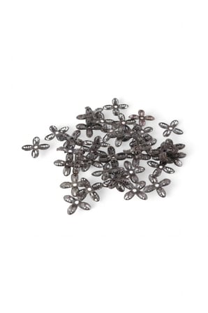 Dört Kanatlı 30x30 mm Bombeli Pervane Çiçek Modeli 10 Adet