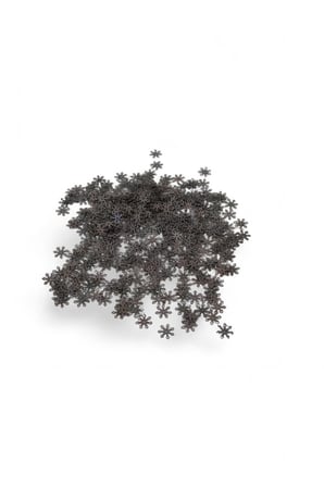 12 mm Kar Tanesi Desenli Metal 20 Adet (Küpe Aparatı, Bileklik Ucu, Broş Aksesuar)