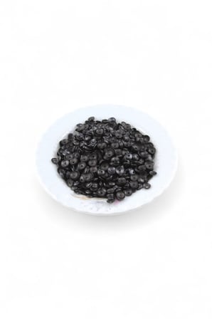 Mat Siyah 6 mm Ortadan Delikli Pirinç Pul Payet (30 Gr 300 Adet)