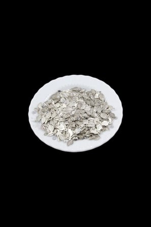 Yandan Delikli 10x6 mm Yaprak Gümüş Pul Payet ( 50 Adet)