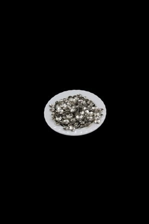 10 mm Gümüş Bombeli Metal Pul Payet (30 Gr 105 Adet)