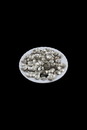 11 mm Gümüş Bombeli Metal Pul Payet (30 Gr 95 Adet)