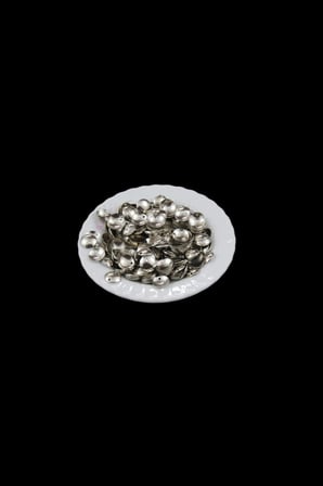 12 mm Gümüş Bombeli Pirinç Metal Pul Payet (30 Gr 60 Adet)