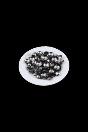 13 mm Metalik Gri Bombeli Pul Payet (30 Gr 55 Adet)