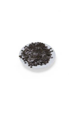 6 mm Çift Delikli Koyu Gri Pirinç Metal Pul Payet (30 Gr 260 Adet)