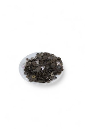 10 mm Koyu Gri Ortadan Delikli Pirinç Metal Pul Payet (30 Gr 100 Adet)