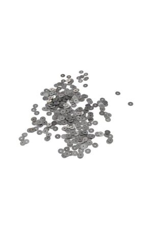 7 mm Eskitme Gümüş Ortadan Delikli Metal Pul Payet (30 Gr 210 Adet)