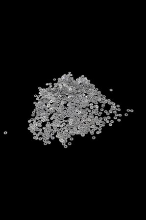 4,5 mm Eskitme Gümüş Ortadan Delikli Metal Pul Payet (30 Gr 1100 Adet)