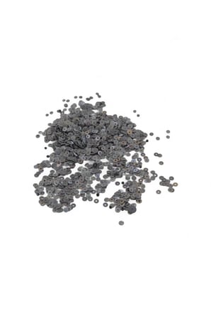 5 mm Eskitme Gri Ortadan Delikli Pirinç Pul Payet (30 Gr 470 Adet)
