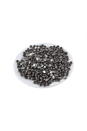 6x2,5 mm Metalik Gri İçten Delikli Plastik Boncuk (30 Gr 430 Adet)