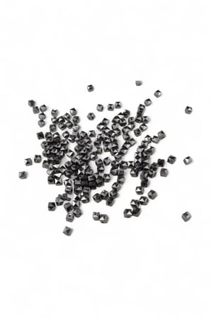 7x7 mm Metalik Gri Küp Boncuk (25 Gr 110 Adet)
