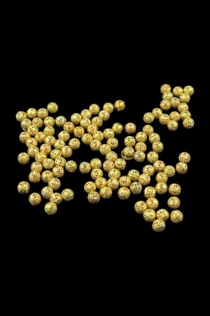 Gold Rengi 8 mm Yuvarlak Takı Boncuk Aparatı (30 Gr 90 Adet)