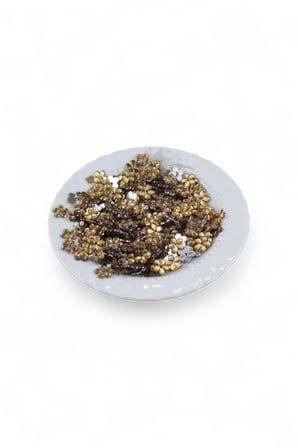 Bal Rengi 10 mm Papatya Desen Dikme Taş (100 Adet)