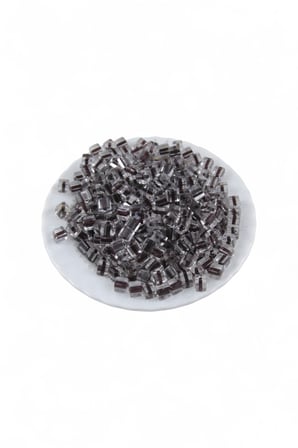 6x6 mm Kare Şeffaf Çizgi Desen Takı Malzemesi Boncuk (100 Adet)