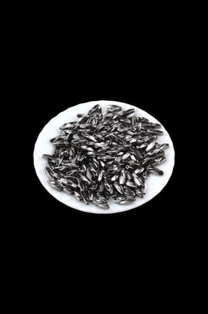 14x5 mm Metalik Gri Arpa Takı Malzemesi Boncuk (30 Gr 170 Adet)