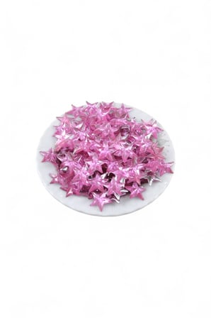 17 mm Yıldız Pembe Dikme Taş (100 Adet)