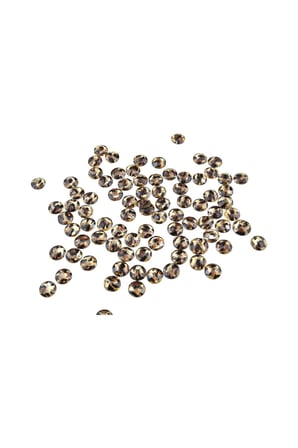 Bol Desenli Sarı Siyah 12 mm Dikme Taş (25 Adet)