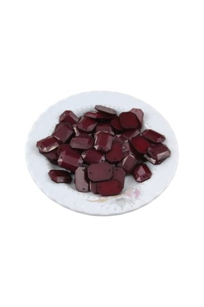 Diktörtgen 13z18 mm Mat Bordo Dikme Taş (30 Gr 20 Adet)