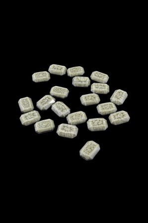 Açık Gri Damar Desen Doğal Görünümlü Diktörtgen Dikme Taş Aksesuar Boncuk 24x17 mm (5 Adet)
