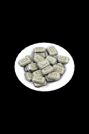 Açık Gri Damar Desen Doğal Görünümlü Diktörtgen Dikme Taş Aksesuar Boncuk 24x17 mm (5 Adet)