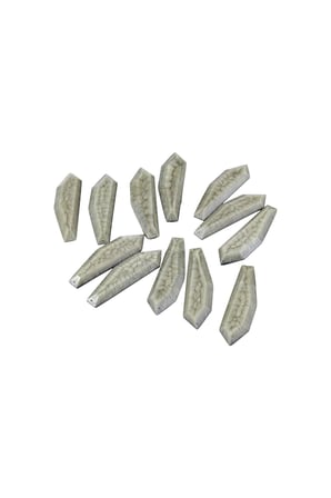 Açık Gri Damar Desen 58x17 mm Doğal Görünümlü Dikme Taş Aksesuar (3 Adet)
