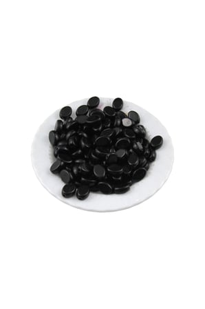 İçten Delikli Damla Siyah 9x12 mm Boncuk Aksesuar Takı Malzemesi (15 Adet)