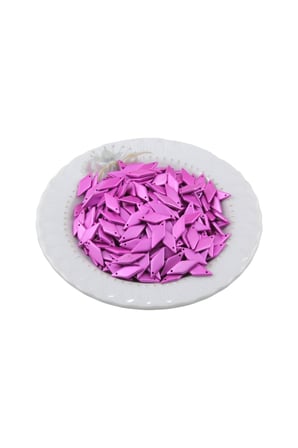 Fuşya Yandan Delikli Baklava Desenli Zarif 18x6 mm Boncuk (10 Adet)