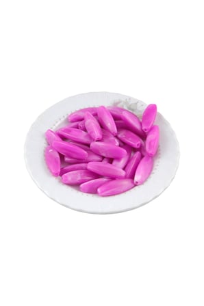 Güzel Pembe 28x1x1 mm Üçgen Desenli Boncuk Aksesuar (5 Adet)