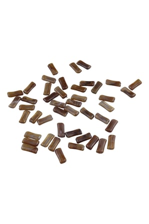 18x8 mm Kahve Tonunda 2 Renk Oval Doğal Şekilli İçten Delikli Boncuk (20 Adet)