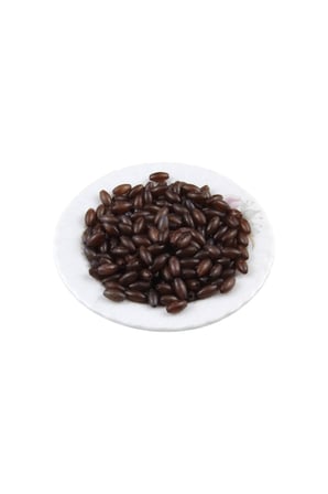 Oval Koyu Kahverengi İçten Delikli 12x5 mm Delikli Boncuk Aksesuar Takı Malzemesi (20 Adet)