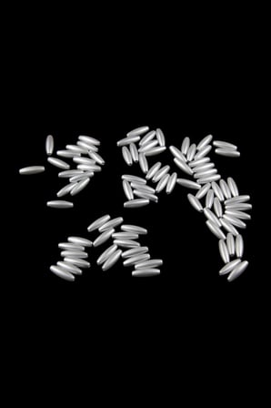 18x6 mm Arpa Boncuk Gri Plastik Boyalı (75 Adet)