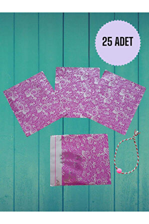 METALİZE HEDİYE POŞETİ KENDİNDEN YAPIŞKANLI 11x12  25 ADET