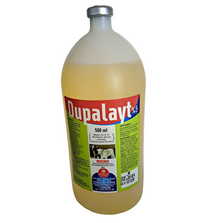 DUPALAYT - HAYVANLAR İÇİN VİTAMİN 500 ML %5 DEKSTROZ (1 ADET)
