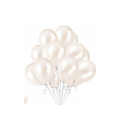 METALİK BALON BEYAZ 10 ADET