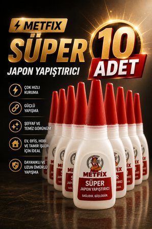 10 ADET Süper GÜÇLÜ Japon Yapıştırıcısı 15Gr Şeffaf Hızlı Kuruyan Çabuk Donar Çok Amaçlı Yapıştırıcı