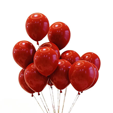METALİK BALON KIRMIZI 10 ADET
