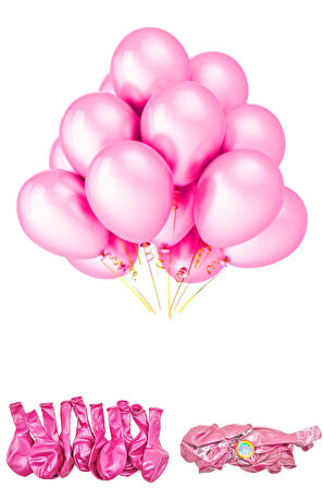 METALİK BALON PEMBE 10 ADET