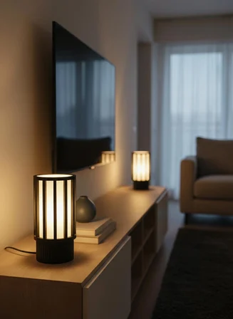 Designobee Metris - Modern Abajur Masa Lambası – Ambiyans Lambası, Dekoratif Aydınlatma