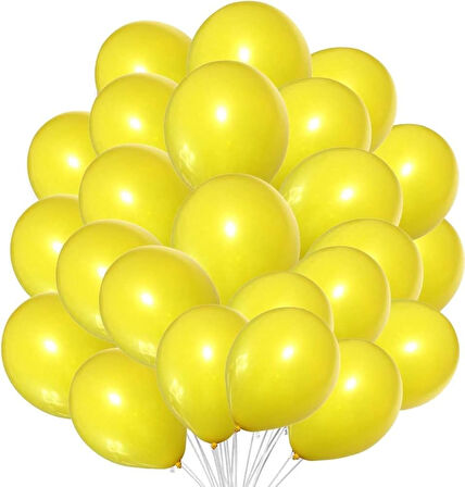 METALİK BALON SARI 10 ADET