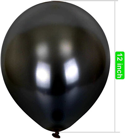 METALİK BALON SİYAH 10 ADET