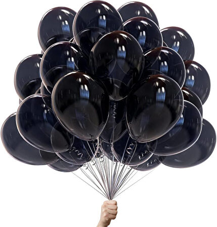 METALİK BALON SİYAH 100 ADET