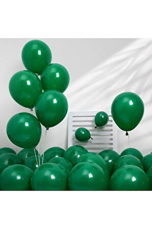 METALİK BALON KOYU YEŞİL 10 ADET