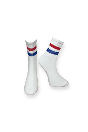 2'li Unısex Retro Tasarımlı Esnek Nem Alabilen Pamuklu Spor Soket Çoraplar