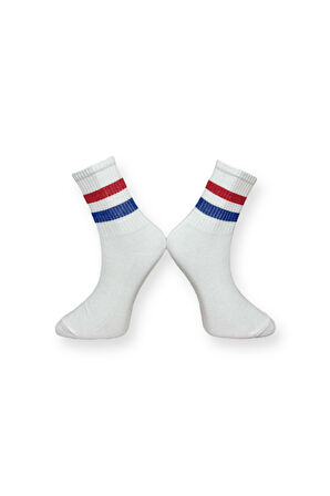 2'li Unısex Retro Tasarımlı Esnek Nem Alabilen Pamuklu Spor Soket Çoraplar